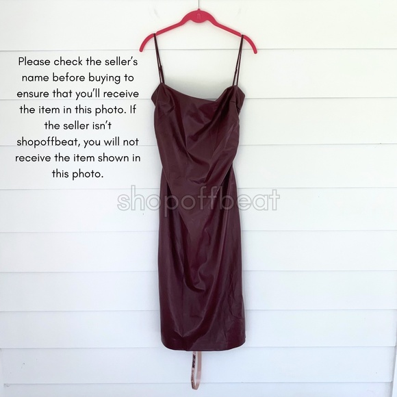 NEW House of CB Jalena Vegan Leather Lace Up Back Dress Mulberry Large+ (XL) - Picture 14 of 17